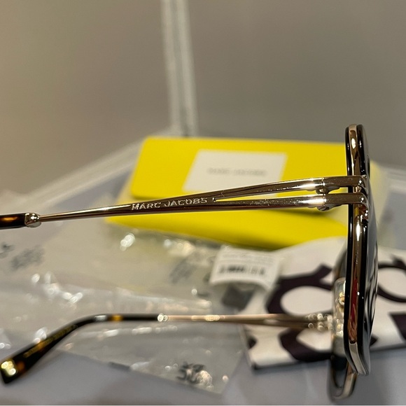 NIB Auth Marc Jacobs MJ1101/S Tortoise Brown Square Gold Logo Sunglasses Rt $215 main image 10